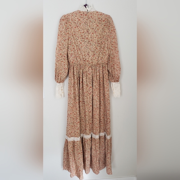 Prairie Dress Vintage 1970s 1980s hand crafted medium - Picture 5 of 8